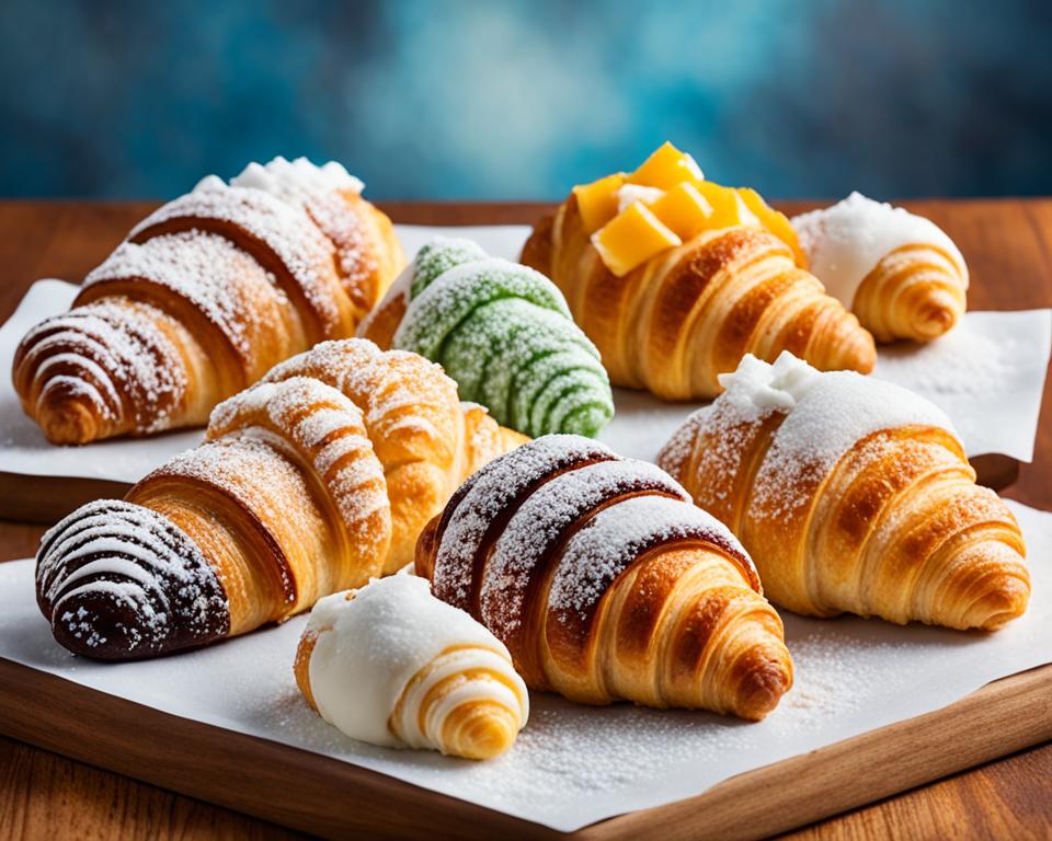 varieties of frozen croissants